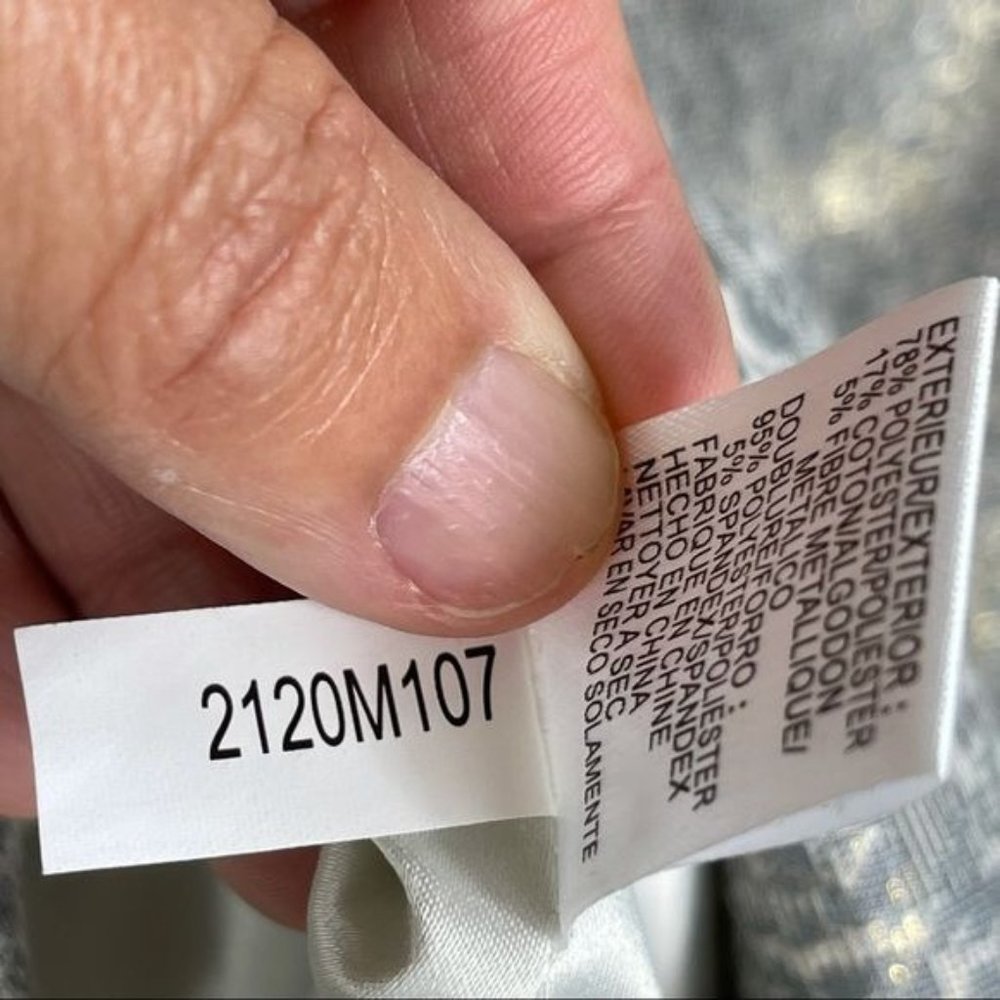 Tahari ASL Gold Brocade Sleeveless Cocktail Dress Vertical Ruffle Detail Size 10 - Picture 9 of 9